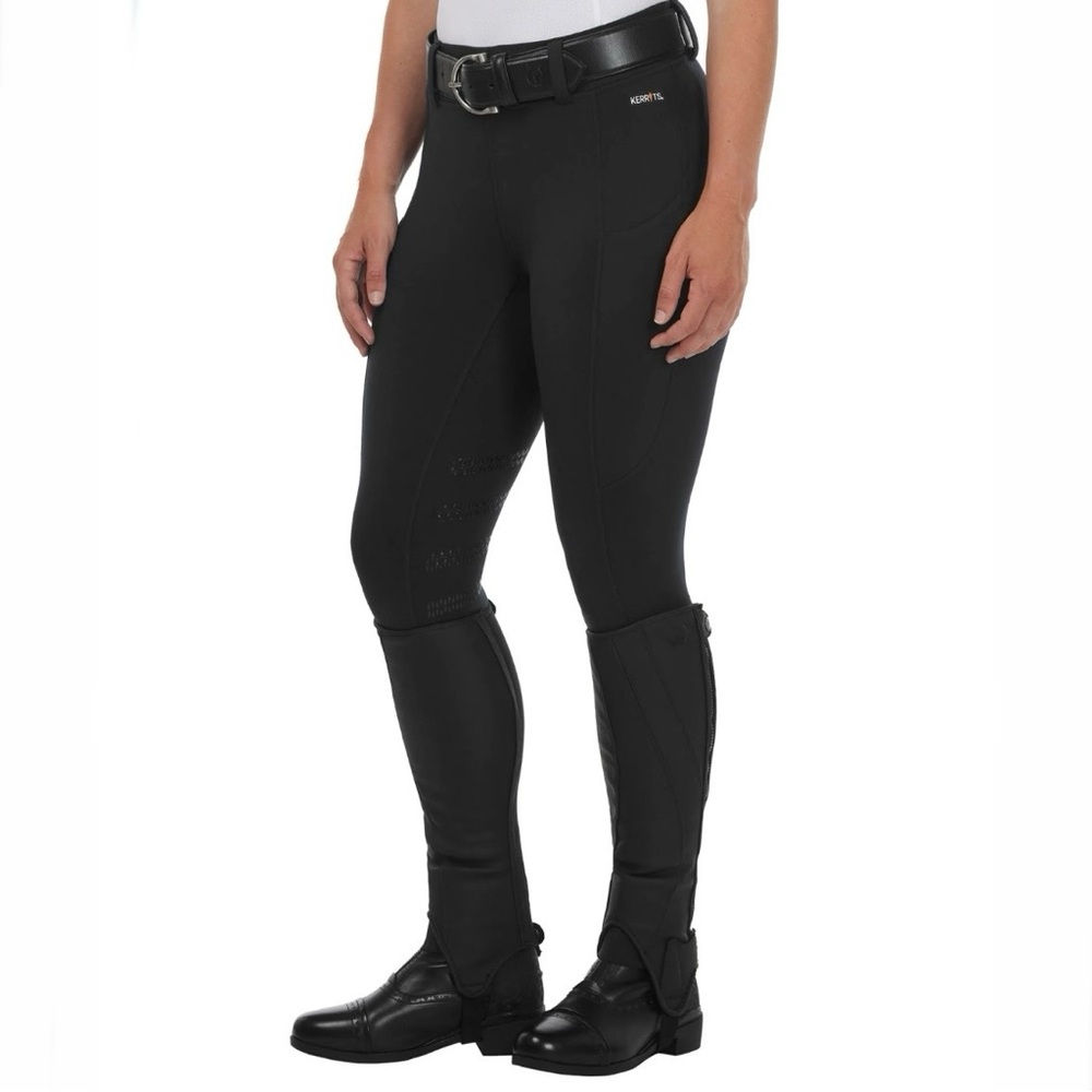 NWOT Kerrits Equestrian Black Fitted Fleece Lined Skinny Riding Pants XS